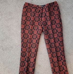 Boden red and black pattern trouser, size US 6R